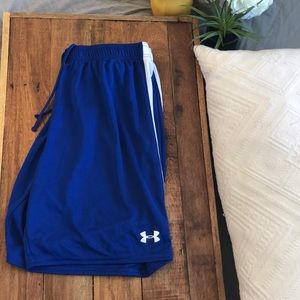 Blue basketball shorts